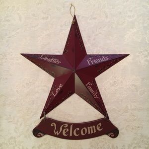 Metal Star with Reversible Plaque